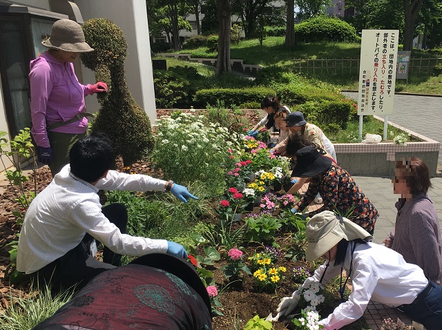 花の植え替えの様子2